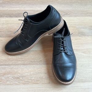 Seven 91 Leather Lace Up Oxford Dress Shoes in Black size 10.5